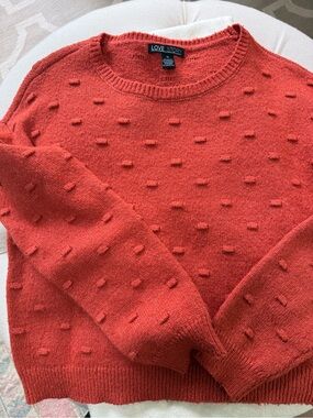 Love Story XL PAPRIKA Women's Textured Crewneck Sweater So fun! Clean smoke free